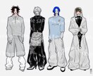 最短3日納品】Y2Kなどお洒落なイラスト描きます ファッション重視のイラストやグッズデザインなどお任せください イメージ3