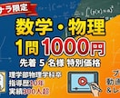数学・物理の1問を歴10年のプロが動画解説します 指導歴10年、300人以上の合格を支えたプロ解説を体験価格で イメージ1