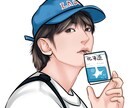 透明感のある韓国風リアルタッチ似顔絵描きます SNS映えする✨大人おしゃれな人物イラスト制作します イメージ9