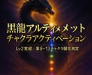 黒龍多次元チャクラ開花アクティベーションします Lv2黒龍アルティメットチャクラアクティベーション　開花測定 イメージ1