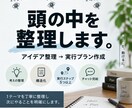頭の中のアイデアを整理し実行プランにします まとまらないアイデアを整理し、具体的な行動に落とし込みます！ イメージ1