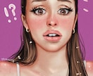 SNSのアイコン、プレゼントに似顔絵描きます ポップでキラキラした可愛い似顔絵いかがでしょうか^ - ^ イメージ1