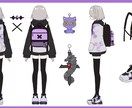 Vtuber用立ち絵・三面図描きます 商用利用料・キャラデザ料込！こだわりのデザインで制作します！ イメージ8