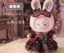 推し活ぬいぐるみ差し替え・編集【3枚】対応します ぬい服・カードケース用画像を自然に差し替えます イメージ4