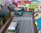 お店・会社のラッピングカーペーパークラフト作ります キッチンカーやデリバリーカーなどに、現在6車種から選べます。 イメージ6