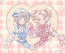 貴方のキャラクターを可愛いく描きます 可愛いモチーフ背景や衣装を描くのが得意です！ イメージ9