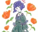 アイコン用、似顔絵描きます 水彩とペンでふんわり淡いお色で仕上げます。 イメージ1
