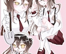 お安く丁寧に！可愛い詰め込みイラスト描きます 【最短3日】全身、胸下、ミニキャラの3種類！商用利用可 イメージ2