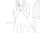 リアル系、漫画、美人少女ドローイング線画描きます 美を感じる洗練された線描描けます イメージ5