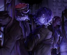 ダークな雰囲気のイラストを作成します 紫や青の雰囲気が好きな方にぴったりです。 イメージ9