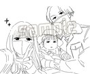モノクロイラストを制作させていただきます ゆるふわ、可愛い白黒はいかがですか？˚✧₊ イメージ3