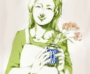 ちょっぴりデッサン風の似顔絵描きます 年代や国籍、性別問わずお描きします。 イメージ3
