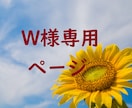 W様専用ページとなります W様専用ですので、他の方は別の商品をお買い求めください。 イメージ1