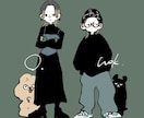 ゆるい人物イラストを描きます 眺めていたくなるような、飾りたくなるようなイラストを。 イメージ1