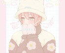 ふんわり可愛いアイコンを描きます 優しい雰囲気で制作します♪各種SNSなどにどうぞ イメージ3