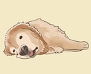 ゆるっとした雰囲気のあるペットイラストを描きます お気に入りの写真をゆるっと力の抜けたようなイラストに！ イメージ1