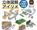 立体図解・アイソメトリックイラストを作成します 複雑な空間を、直感的に「伝わる」カタチに。 イメージ1
