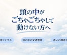 思考整理コンサルタントがお悩みを整理します 頭の中を混乱をスッキリ整理！思考を整えて、前に進める自分に。 イメージ1