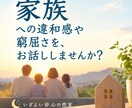家族｜「家族なのにうまくいかない」一緒にほどきます 〇家族との関係、その違和感や窮屈さをお話ししませんか？〇 イメージ1