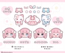 もちもち！シール風／ちびキャラ／ミニキャラ描きます 動画や配信、グッズ映え◎シール紙やネップリにもおすすめ！ イメージ3