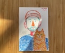 絵本タッチのクレヨン画似顔絵描きます 手書き似顔絵絵本タッチのクレヨン画でお描きします イメージ2
