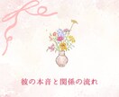 しっかり鑑定【彼の本音＋この恋の流れ】を整理します タロット鑑定で【彼の本音＋この恋の流れ】を読み解きます イメージ1