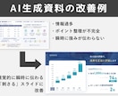 AIで作成された資料の見直し／改善をします AI生成資料に満足されていない方向けのサービスです イメージ1