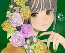 おまかせOK⭐︎お花の似合う人物イラスト描きます お花のご指定可能！テーマなどありましたらお伝え下さい♪ イメージ5