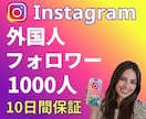 インスタ★外国人フォロワーを1000人増やします ⭐ 安心品質⭐10日保証つき⭐ イメージ3