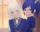 可愛いアイコン/夢絵/動画イラスト描きます かわいい少年少女のイラストコミッションです。 イメージ9