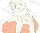 家族の記念に｜写真から赤ちゃんのイラスト制作します 記念にもグッズにも使える1枚です イメージ2
