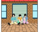お好きなアングルでカッコかわいいイラストを描きます 通常料金内でお好きなアングルでイラストを描かせて頂きます！ イメージ4