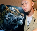 アクリル画の虎の原画描きます 部屋に絵画を飾りたい方、記念にプレゼントしたい方にオススメ イメージ8