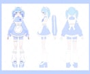 Vtuberキャラデザ～モデリング全て制作します キャラデザ・イラストのみ、配信画面、三面図等のご依頼も可能。 イメージ10