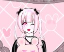 可愛いミニキャラ書きます きらきらした可愛い女の子ミニキャラ書きます イメージ1
