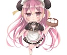 商用利用可＊可愛いミニキャライラスト制作します アイドルやライバーさん！アクスタや缶バッジ等グッズ制作！ イメージ2