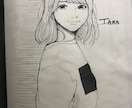 手書きイラスト描きます 似顔絵 コーデイラストなどモノトーンで手書きで描きます！ イメージ2