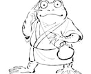 水墨画、鳥獣戯画、妖怪、龍、墨絵イラストを描きます 看板 グッズ アイコン 日本画 ラベル デザイン雑誌  和風 イメージ4