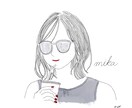インスタ等で使えるおしゃれ繊細線画アイコン描きます 小物orカラーいずれか1点まで無料♪商用利用可◎ イメージ4