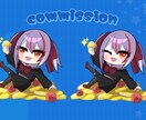 ちょこんと可愛いミニキャラ描きます 初めてのご依頼でも安心◎ゆるくて可愛いミニキャラ制作します イメージ3