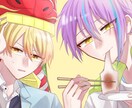 創作・版権OK！アイコン・ヘッダー描きます 冷たい雰囲気から明るい雰囲気までオールオッケー！ イメージ3