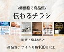 集客力UP！印象に残るチラシを制作いたします スタートアップ企業から老舗まで！成果につながるデザイン！ イメージ1