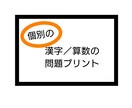 漢字または算数の個別問題をお作りします お子様の苦手や復習したい内容に合わせて作成します！ イメージ1