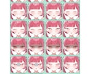 完成品セーラーメイド服の女の子の立ち絵を販売します 表情差分22種！リボンモチーフのピンクの女の子です イメージ3
