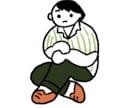 やさしくシンプルなイラスト作成します 手書きの優しいタッチで、お好みのポーズの人物を描きます。 イメージ1