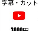 字幕とカットをします どんな動画でも3000円で承ります。 イメージ1