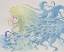優しく温かみのあるファンタジーなイラストを描きます 透明水彩で優しく温かみのある横顔のイラスト。 イメージ2