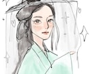 柔らかな線で、あなたらしさを描く似顔絵をしてます 可愛いおしゃれ絵、キラキラしてます イメージ4
