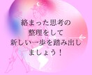 あなたの本当の望み。話しながら整理します 現状打破したい！だけど、何から手をつけたらいいの。 イメージ1