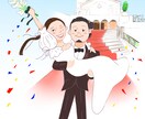 記念となるウェルカムボードのイラストを作ります 結婚式後でも思い出に残る、特別な物に イメージ1
